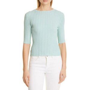 VINCE Ribbed Elbow Sleeve Top